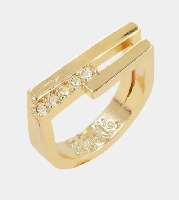 Anekke Anillo Con Brillantes Dorado | Joyería