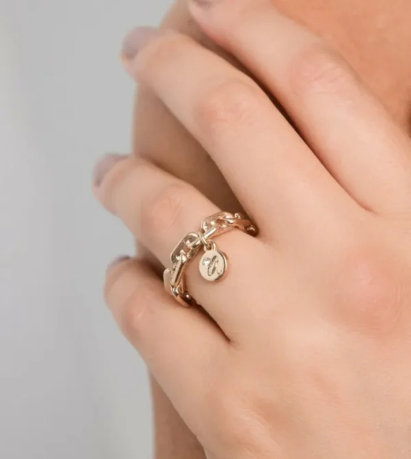 Anekke Anillo Con Medalla Dorado | Joyería