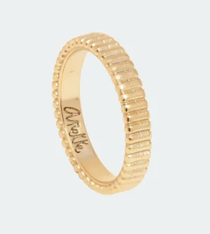 Anekke Anillo Dorado Textura | Joyería