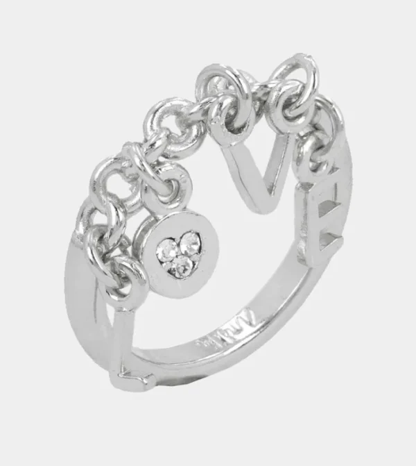 Anekke Anillo Plateado Con Letras Love | Joyería