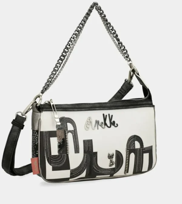 Anekke Baguette Con Asa Metalica Nature Sixties | Bolsos De Hombro