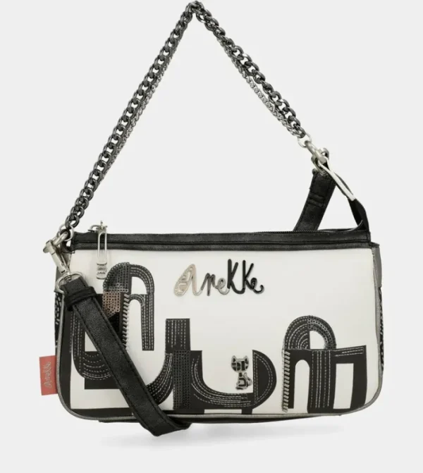 Anekke Baguette Con Asa Metalica Nature Sixties | Bolsos De Hombro