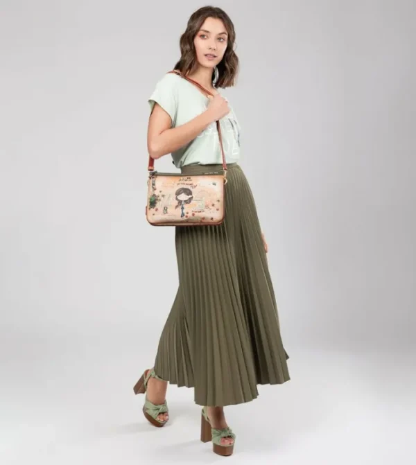 Anekke Bandolera Estampada Peace & Love Camel | Bandoleras
