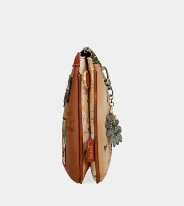 Anekke Bandolera Estampada Peace & Love Camel | Bandoleras