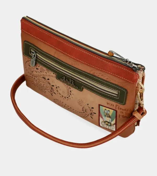 Anekke Bandolera Estampada Peace & Love Camel | Bandoleras