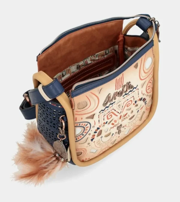 Anekke Bandolera Estampado Azul Marino Tribe | Bandoleras