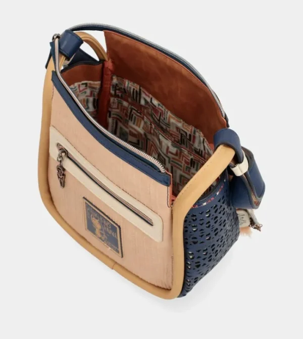 Anekke Bandolera Estampado Azul Marino Tribe | Bandoleras