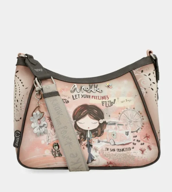 Anekke Bandolera Peace & Love Rosa | Bandoleras