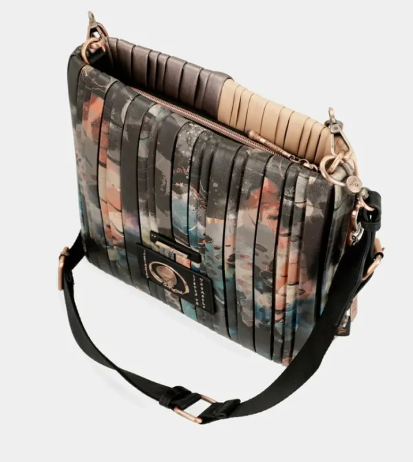 Anekke Bandolera Plisada Dos Caras Shoen Palette | Bolsos De Fiesta