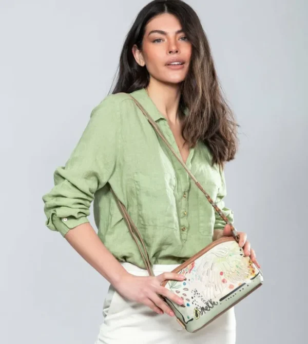 Anekke Bandolera Triple Compartimento Butterfly | Bolsos De Fiesta