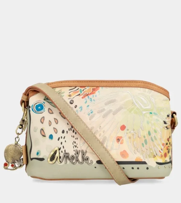 Anekke Bandolera Triple Compartimento Butterfly | Bolsos De Fiesta