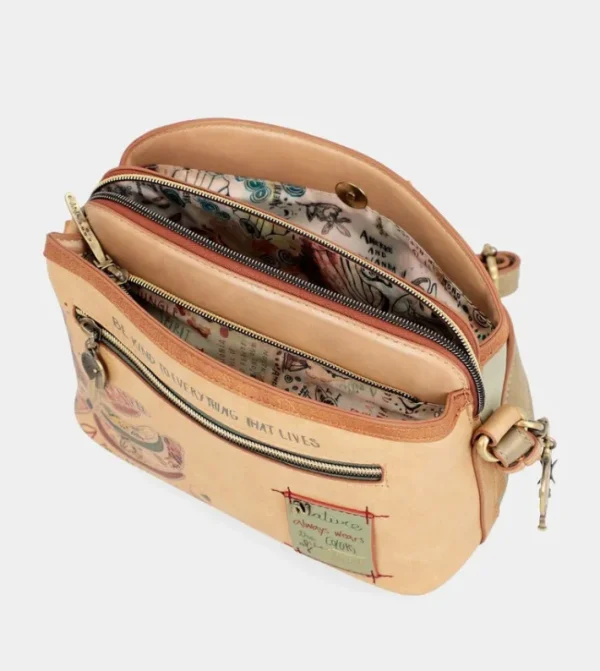 Anekke Bandolera Triple Compartimento Butterfly | Bolsos De Fiesta
