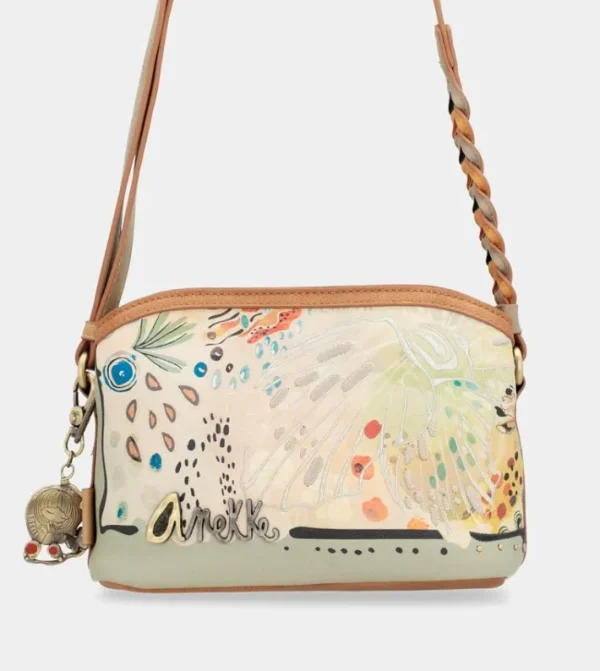 Anekke Bandolera Triple Compartimento Butterfly | Bolsos De Fiesta