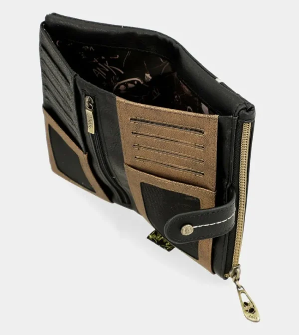 Anekke Billetero Flexible Negro Rfid Nature Shodo | Carteras Y Monederos