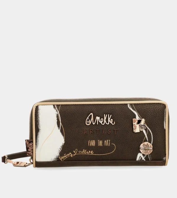 Anekke Billetero Grande Marron Rfid Nature Shodo | Carteras Y Monederos