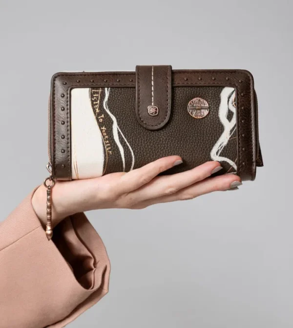 Anekke Billetero Grande Marron Rfid Nature Shodo | Carteras Y Monederos