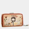 Anekke Billetero Rfid Mediano Peace & Love Camel | Carteras Y Monederos