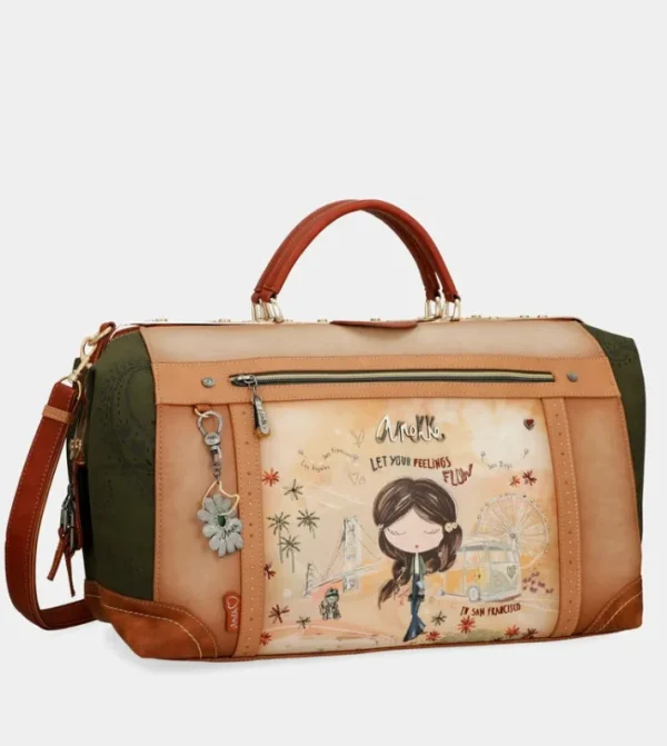 Anekke Bolsa De Viaje Peace & Love Camel | Bolsas De Viaje