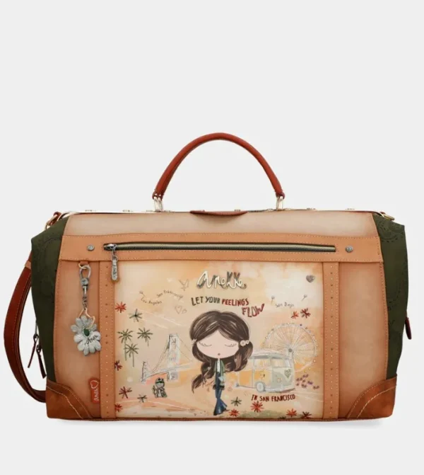 Anekke Bolsa De Viaje Peace & Love Camel | Bolsas De Viaje
