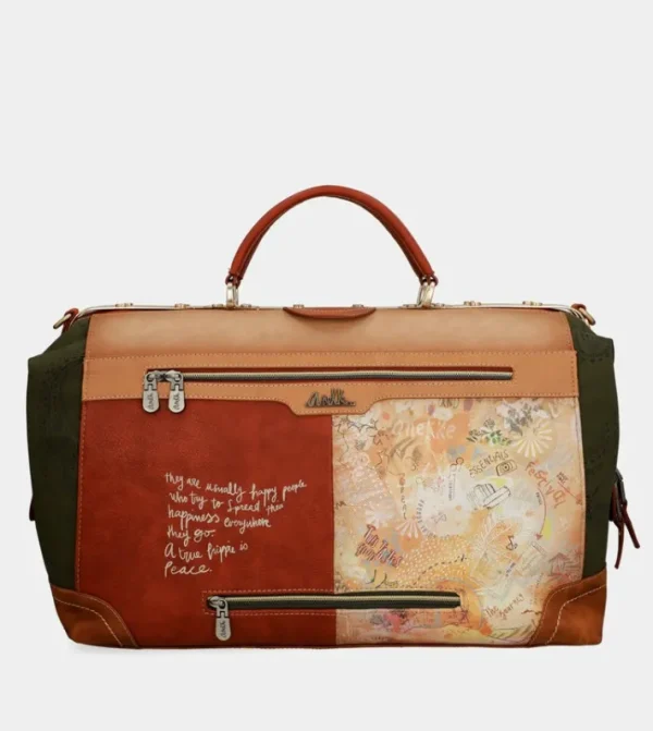 Anekke Bolsa De Viaje Peace & Love Camel | Bolsas De Viaje