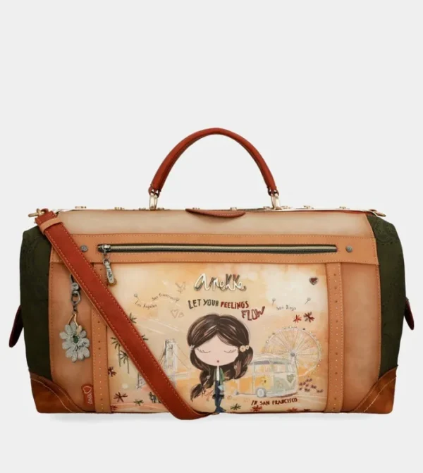 Anekke Bolsa De Viaje Peace & Love Camel | Bolsas De Viaje
