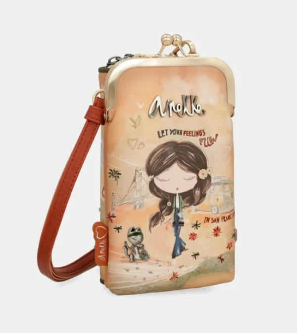 Anekke Bolso Billetero 3 En 1 Rfid Peace & Love Camel | Bandoleras