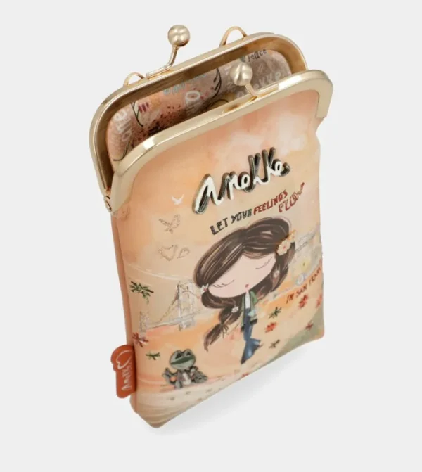 Anekke Bolso Billetero 3 En 1 Rfid Peace & Love Camel | Bandoleras