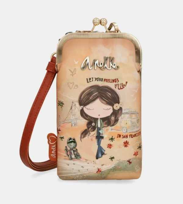 Anekke Bolso Billetero 3 En 1 Rfid Peace & Love Camel | Bandoleras