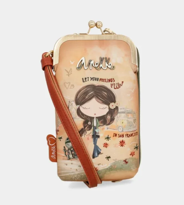 Anekke Bolso Billetero 3 En 1 Rfid Peace & Love Camel | Bandoleras