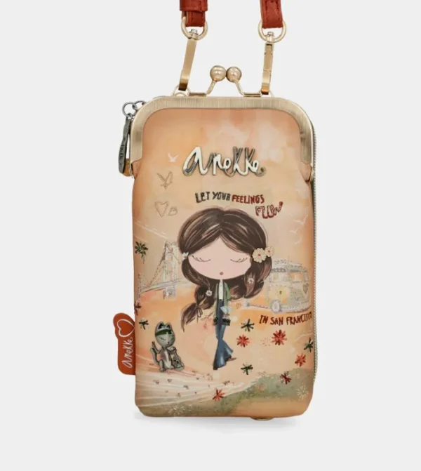 Anekke Bolso Billetero 3 En 1 Rfid Peace & Love Camel | Bandoleras