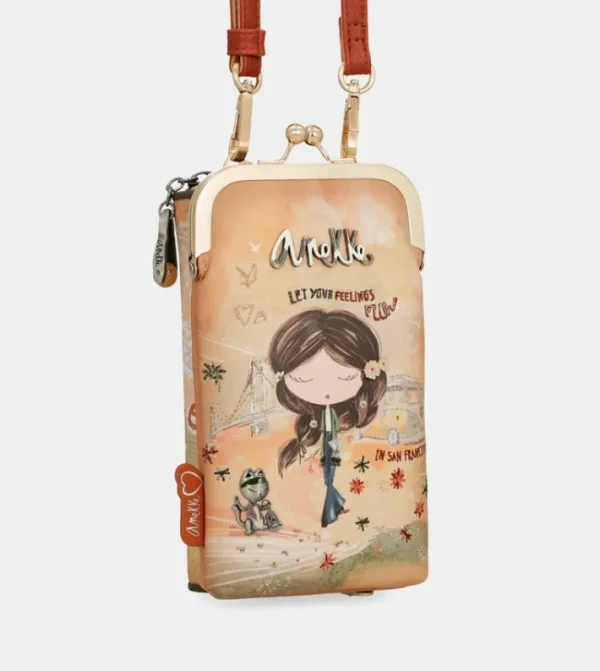 Anekke Bolso Billetero 3 En 1 Rfid Peace & Love Camel | Bandoleras