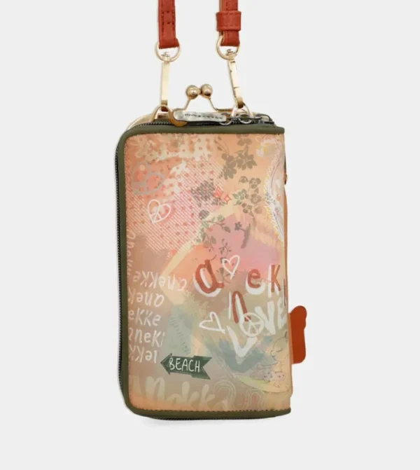 Anekke Bolso Billetero 3 En 1 Rfid Peace & Love Camel | Bandoleras