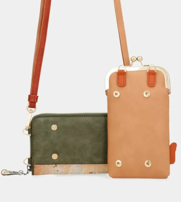 Anekke Bolso Billetero 3 En 1 Rfid Peace & Love Camel | Bandoleras