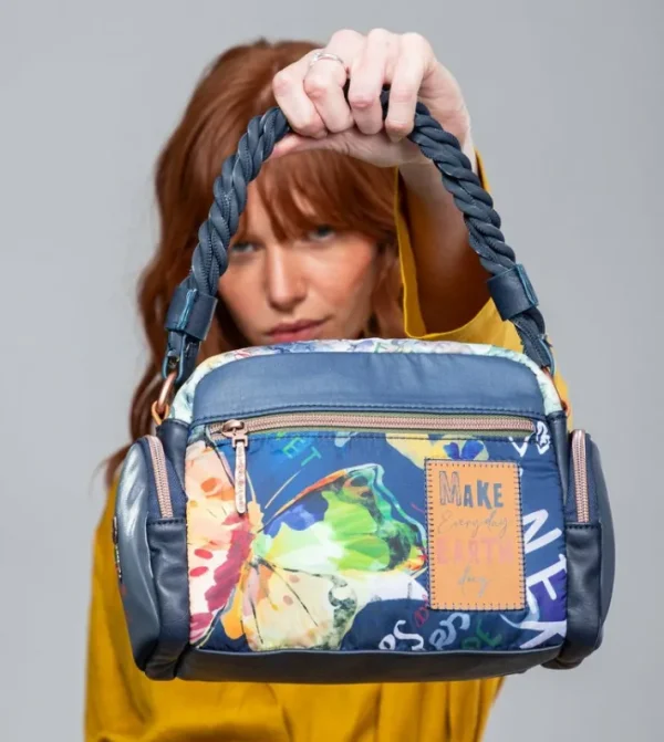 Anekke Bolso De Hombro Azul Marino Pachamama | Bolsos De Fiesta