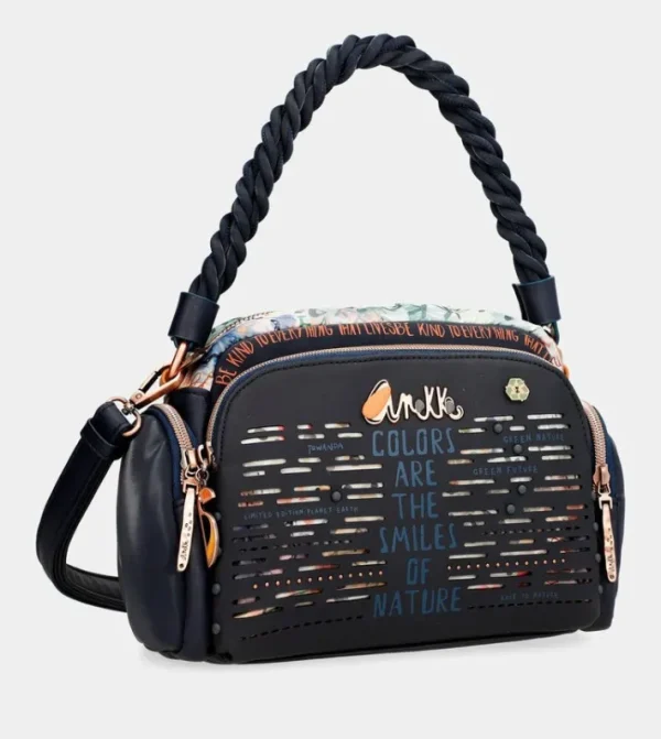 Anekke Bolso De Hombro Azul Marino Pachamama | Bolsos De Fiesta