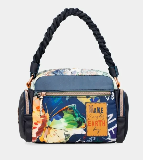 Anekke Bolso De Hombro Azul Marino Pachamama | Bolsos De Fiesta
