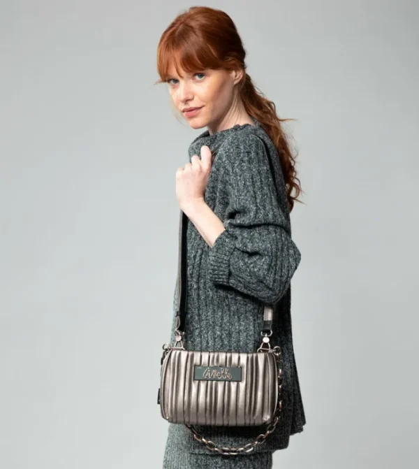 Anekke Bolso Plisado 2 Caras Shoen Palette | Bolsos De Fiesta