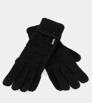 Anekke Guantes De Punto Negro | Guantes