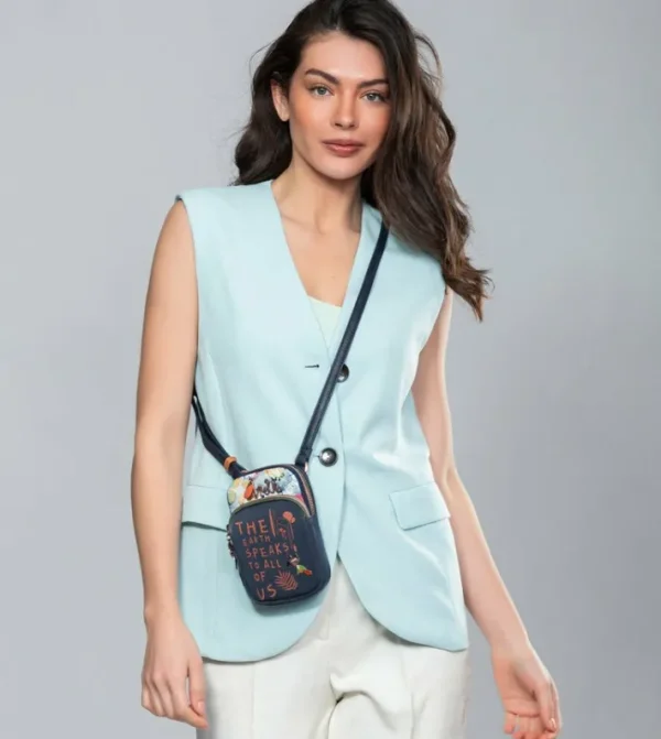 Anekke Mini Bandolera Azul Marino Nature Pachamama | Bolsos De Fiesta