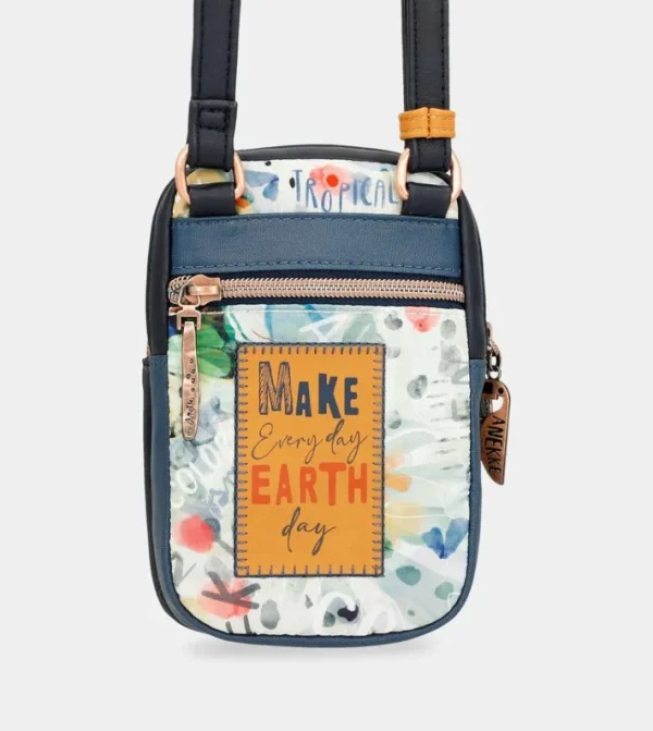 Anekke Mini Bandolera Azul Marino Nature Pachamama | Bolsos De Fiesta