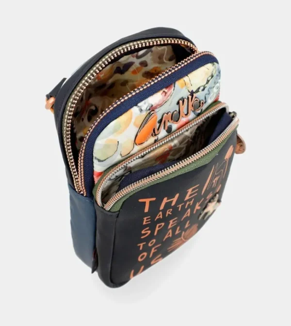 Anekke Mini Bandolera Azul Marino Nature Pachamama | Bolsos De Fiesta