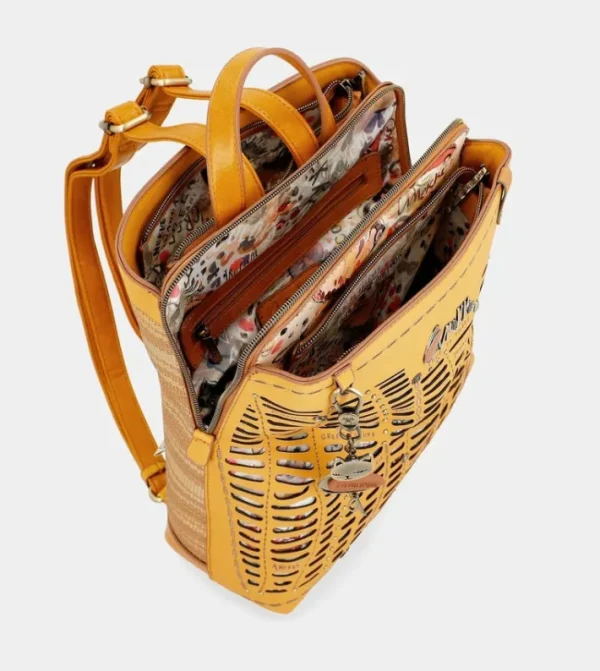 Anekke Mochila 3 Compartimentos Ocre Nature Pachamama | Mochilas Y Sacos