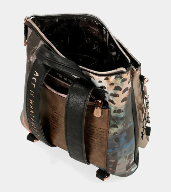 Anekke Mochila Mediana Negra Shoen | Mochilas Y Sacos