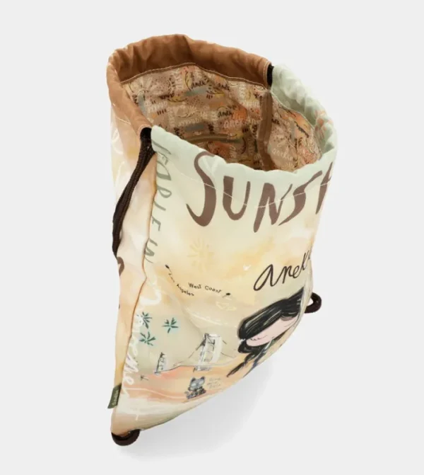 Anekke Mochila Saco Tela Peace & Love | Mochilas Y Sacos