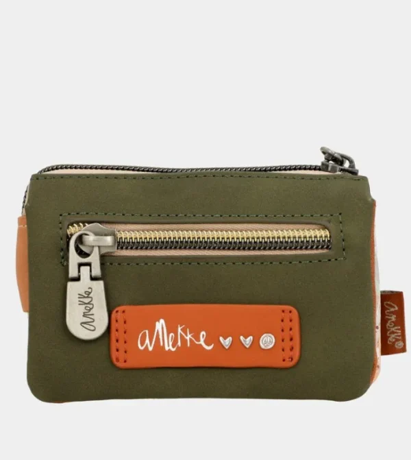 Anekke Monedero 3 Compartimentos Peace & Love Camel | Carteras Y Monederos