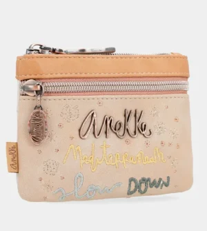 Anekke Monedero Doble Cremallera Slow Life | Carteras Y Monederos