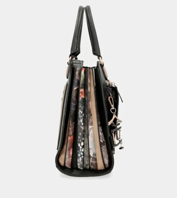 Anekke Tote Negro Con Bandolera Shoen | Bolsos De Mano